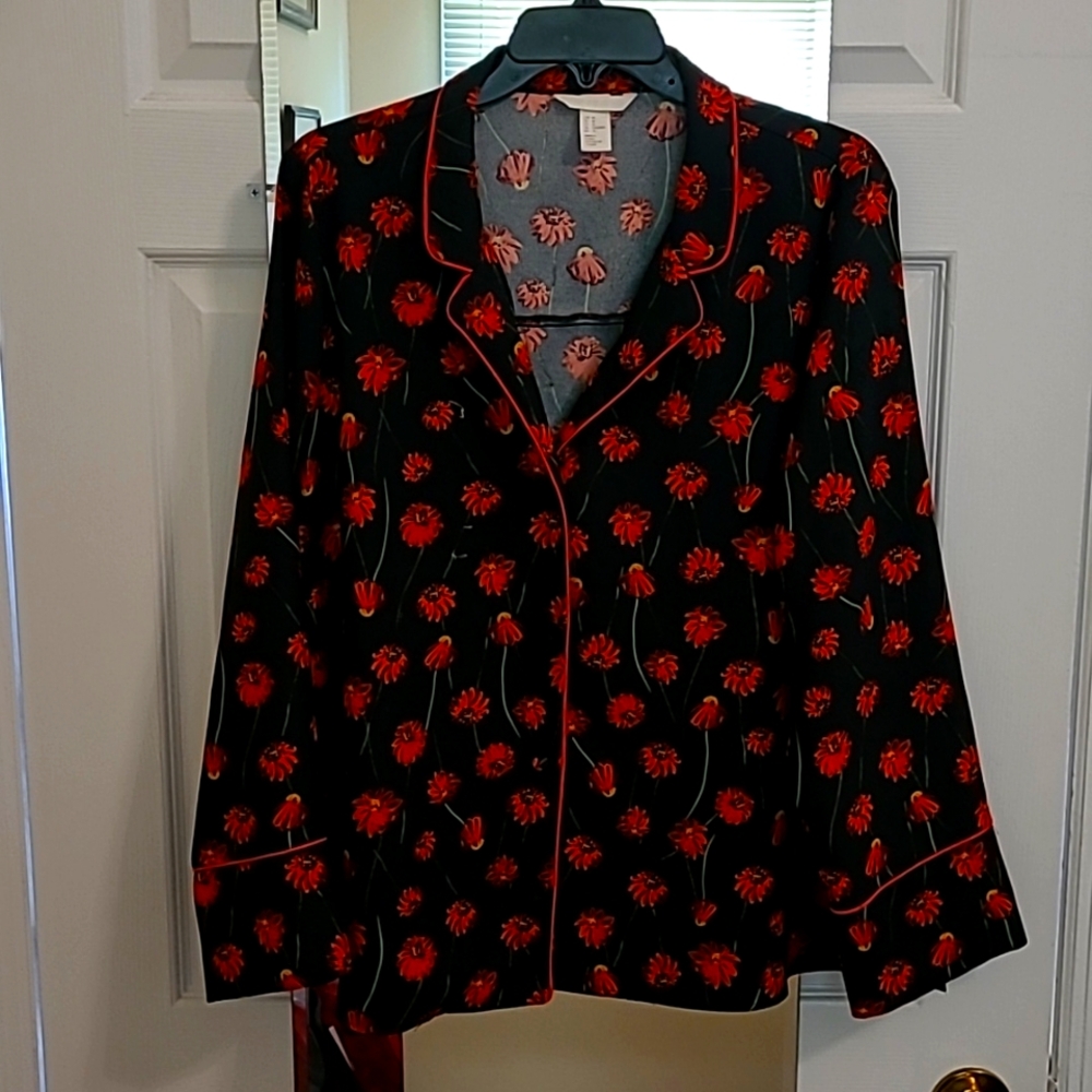 HM Floral Print Button Down Light Weight Jacket